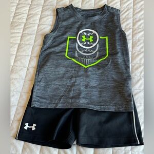 5/$15 Closet Sale!  Boys size 4, Under Armour sleeveless baseball set